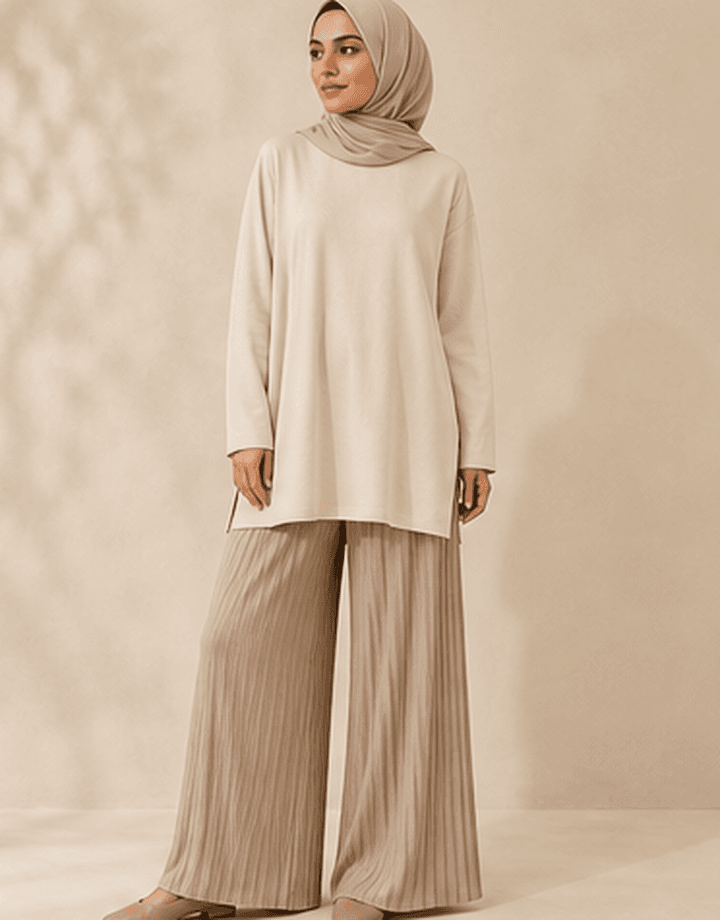 Piliseli Wide Leg Pantolon